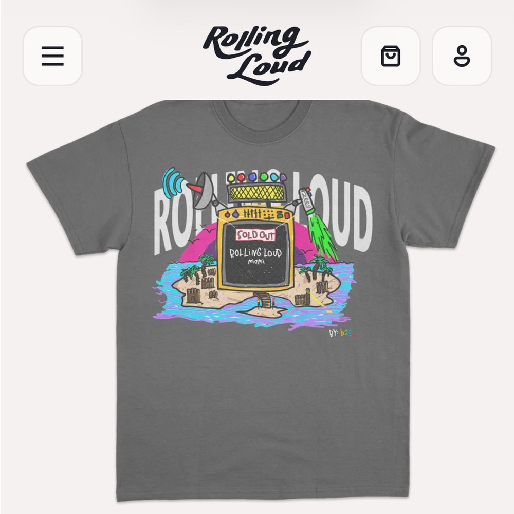 Rolling Loud Graphic Tee - Black - 'Sold Out' Speaker Design Never opened